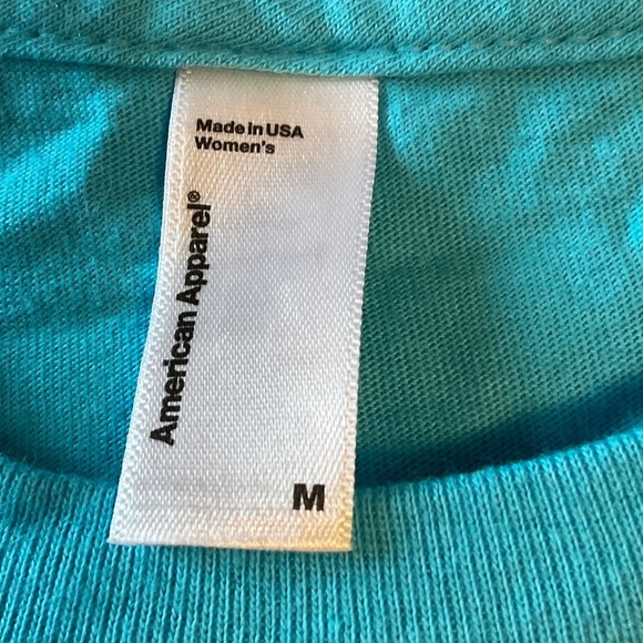 American Apparel Turquoise Graphic Tee - Picture 3 of 4